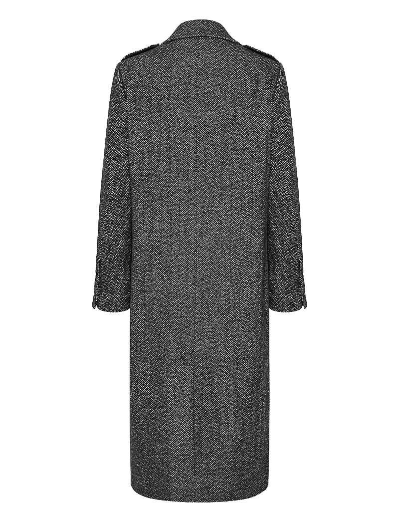 ICHI - IHEMMALU JA4 - trenchcoats - black herringbone structure - 2