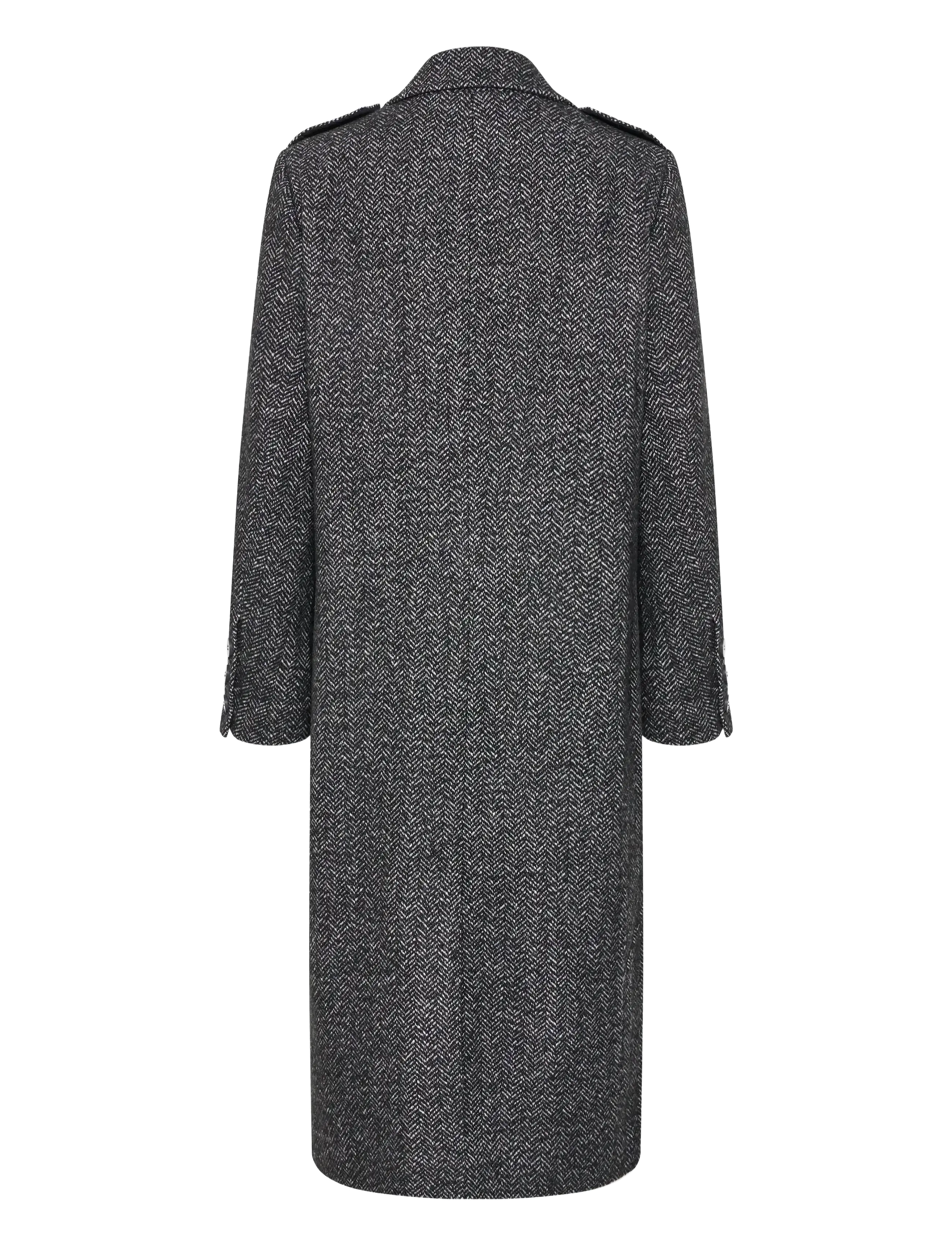 ICHI - IHEMMALU JA4 - trench coats - black herringbone structure - 2