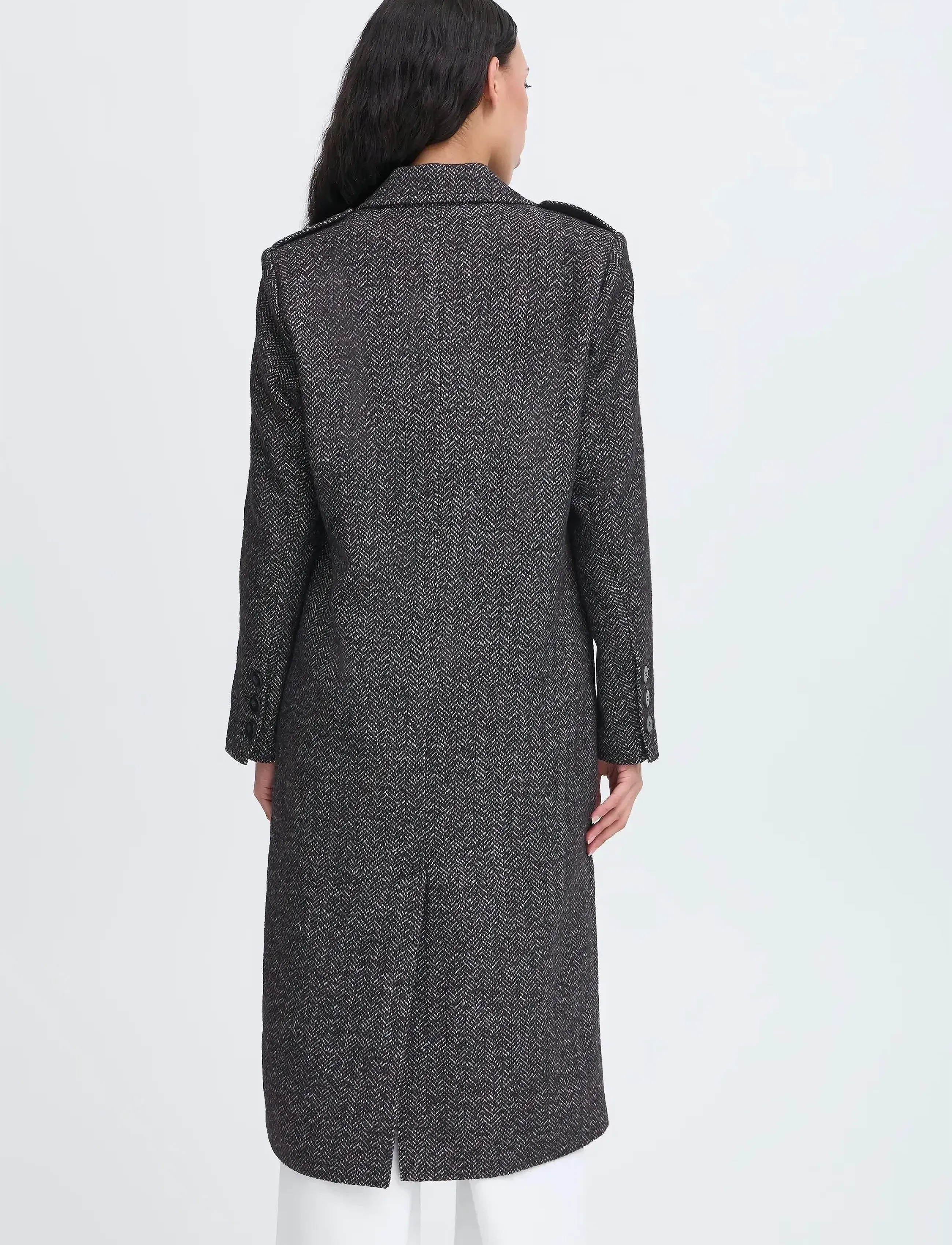 ICHI - IHEMMALU JA4 - trench coats - black herringbone structure - 5