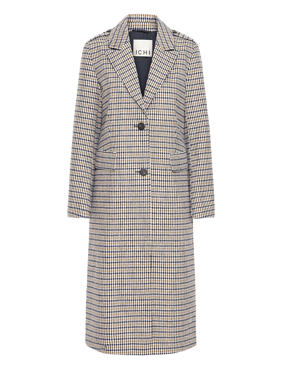 ICHI - IHEMMALU JA4 - trenchcoats - dark navy multi check - 1