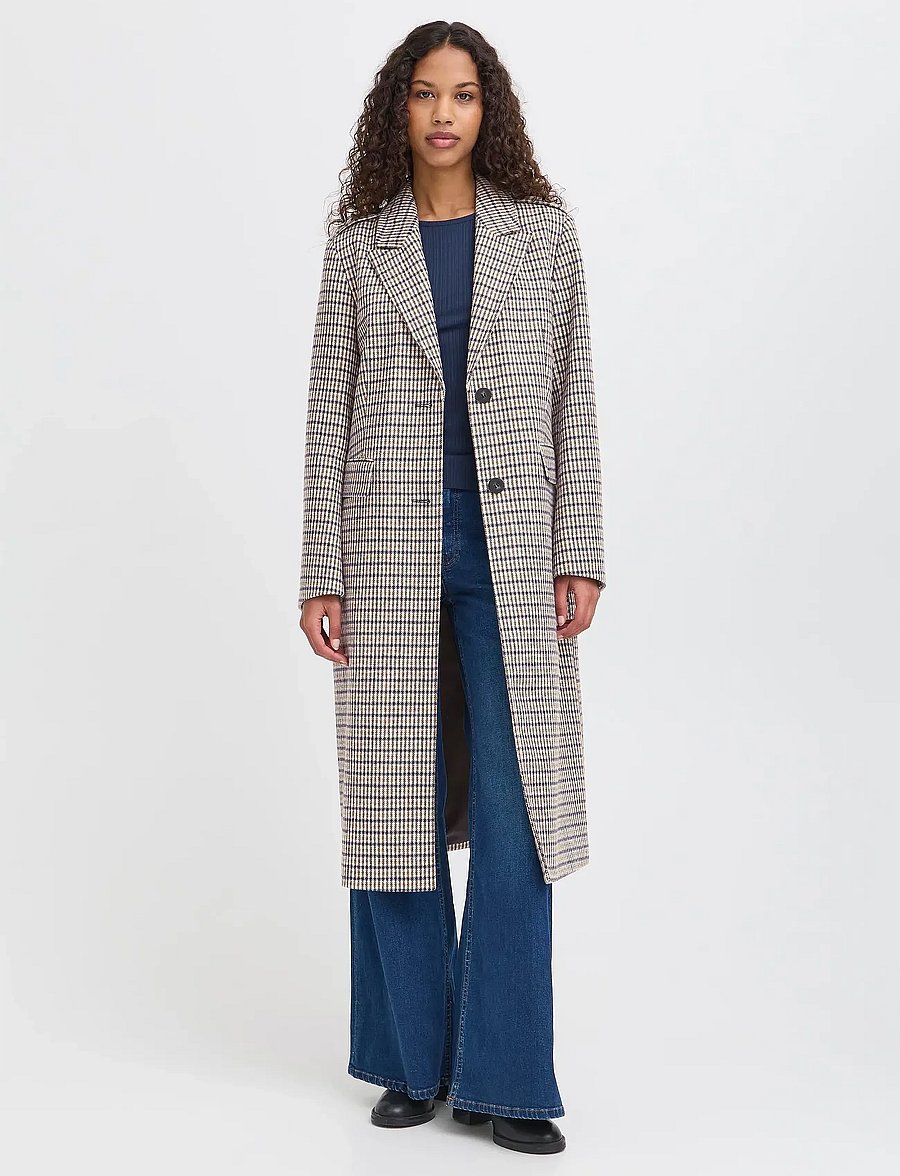 ICHI - IHEMMALU JA4 - trenchcoats - dark navy multi check - 0