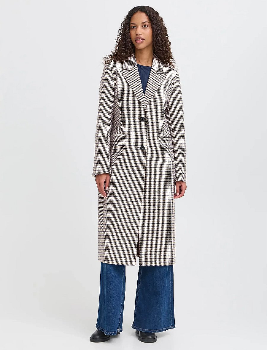 ICHI - IHEMMALU JA4 - trenchcoats - dark navy multi check - 4
