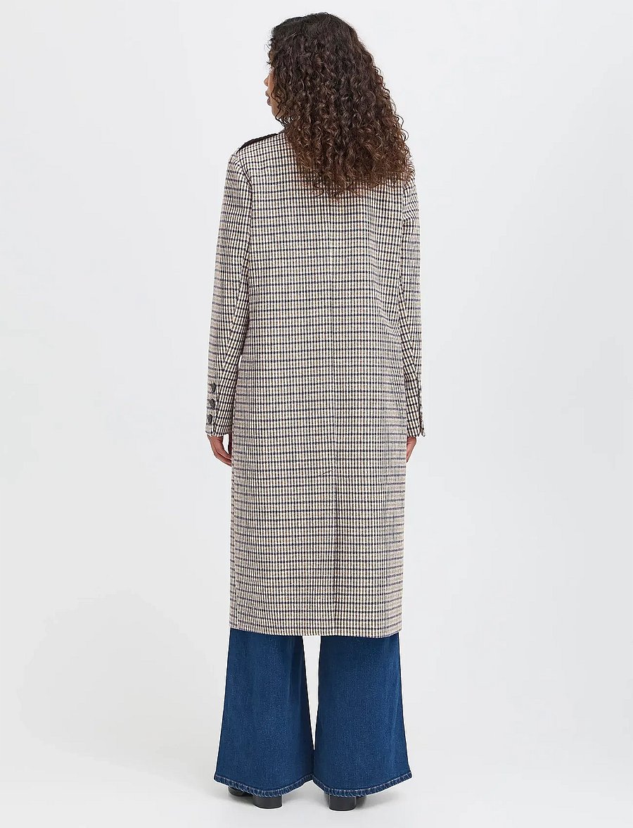 ICHI - IHEMMALU JA4 - trenchcoats - dark navy multi check - 5