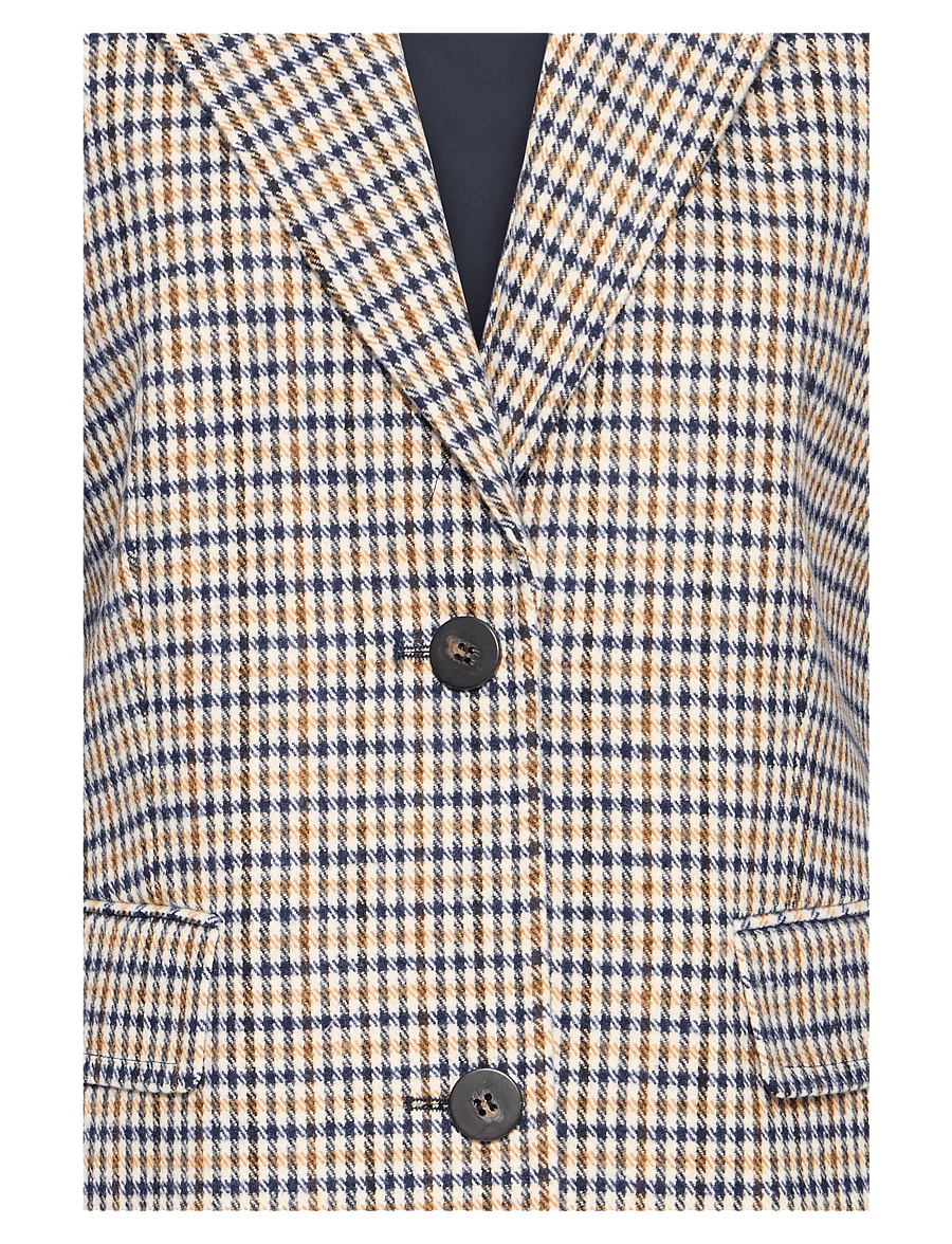 ICHI - IHEMMALU JA4 - trenchcoats - dark navy multi check - 3