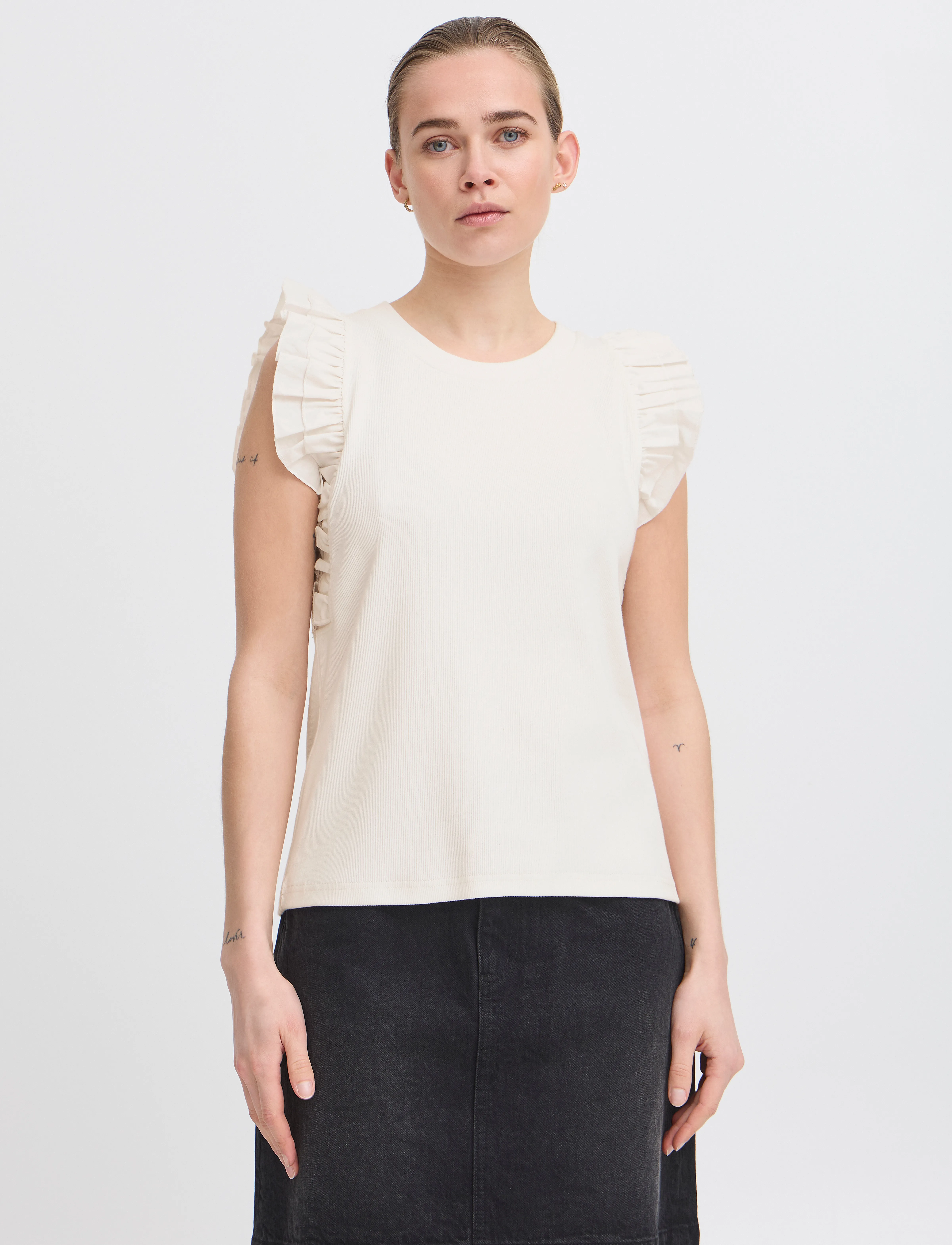 ICHI - IHPAITYN TO2 - sleeveless blouses - cloud dancer - 3