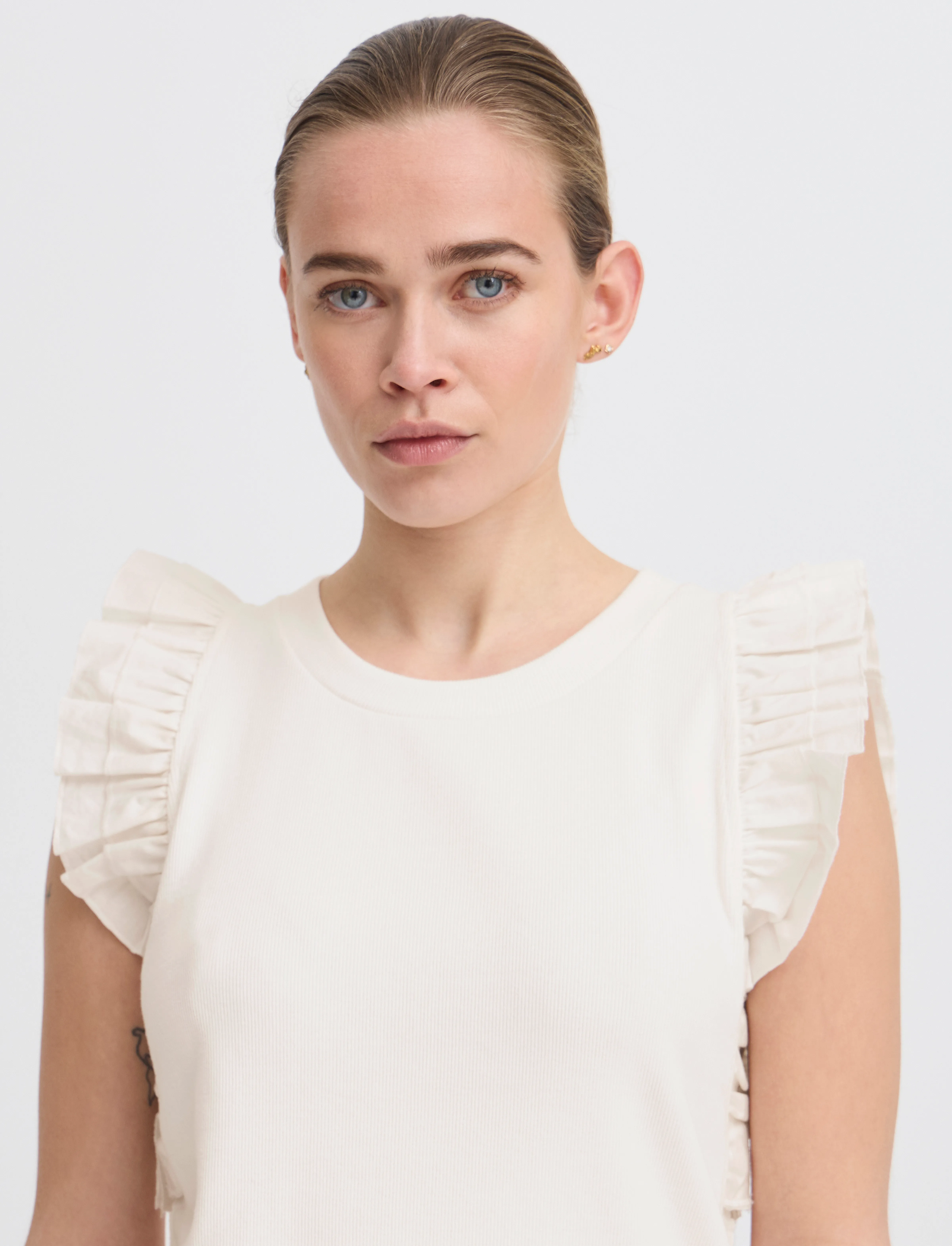 ICHI - IHPAITYN TO2 - sleeveless blouses - cloud dancer - 5