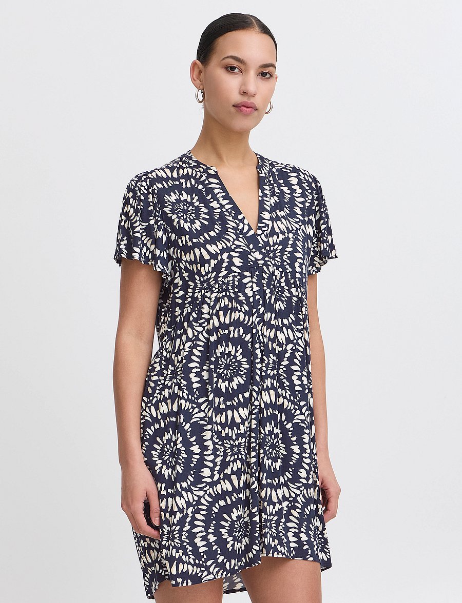 ICHI - IHAYA DR7 - korte kjoler - total eclipse ikat circle - 4