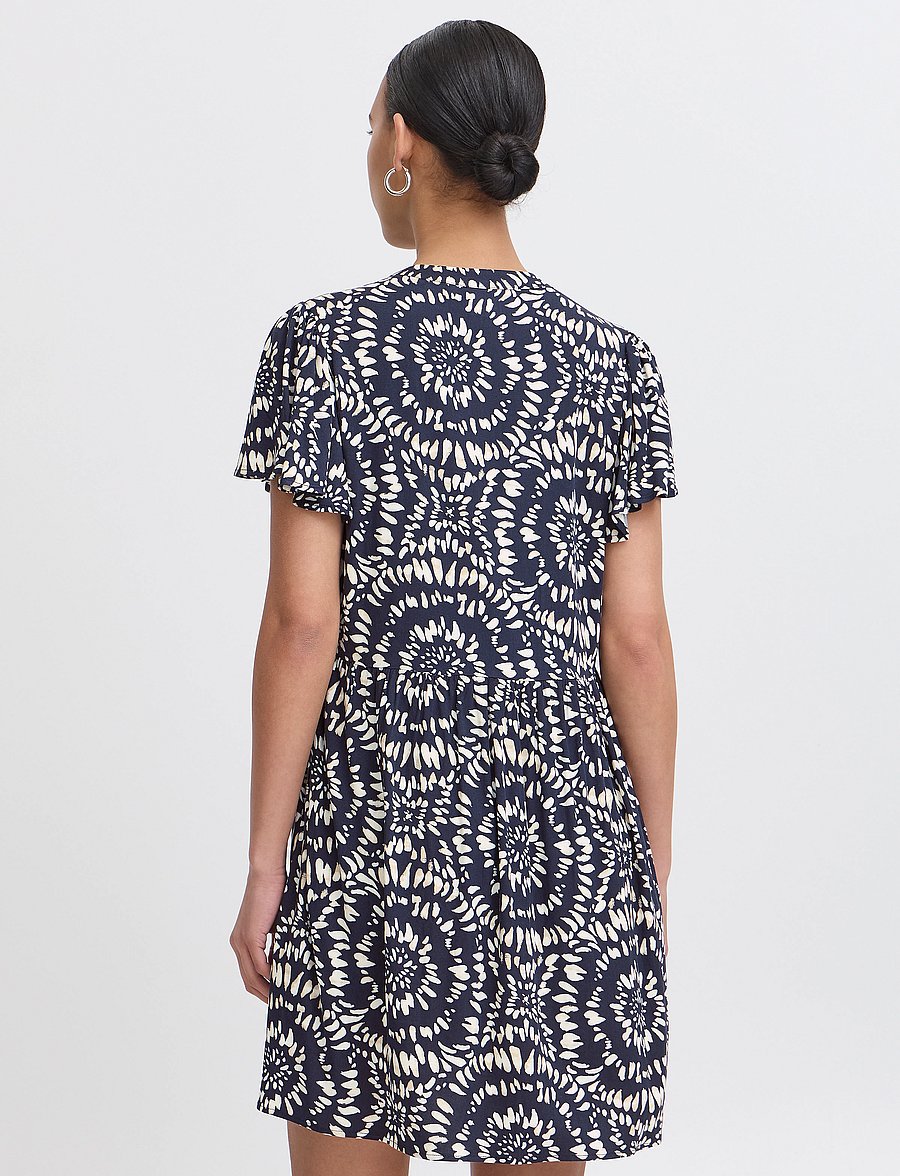 ICHI - IHAYA DR7 - korte kjoler - total eclipse ikat circle - 5