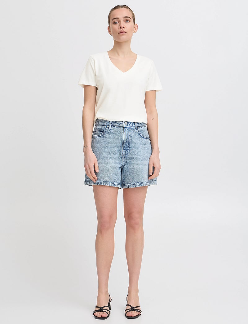 ICHI - IHPALMONI SS - t-shirts - cloud dancer - 0