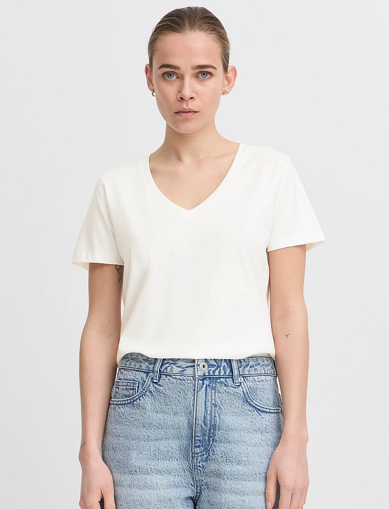 ICHI - IHPALMONI SS - t-shirts - cloud dancer - 4