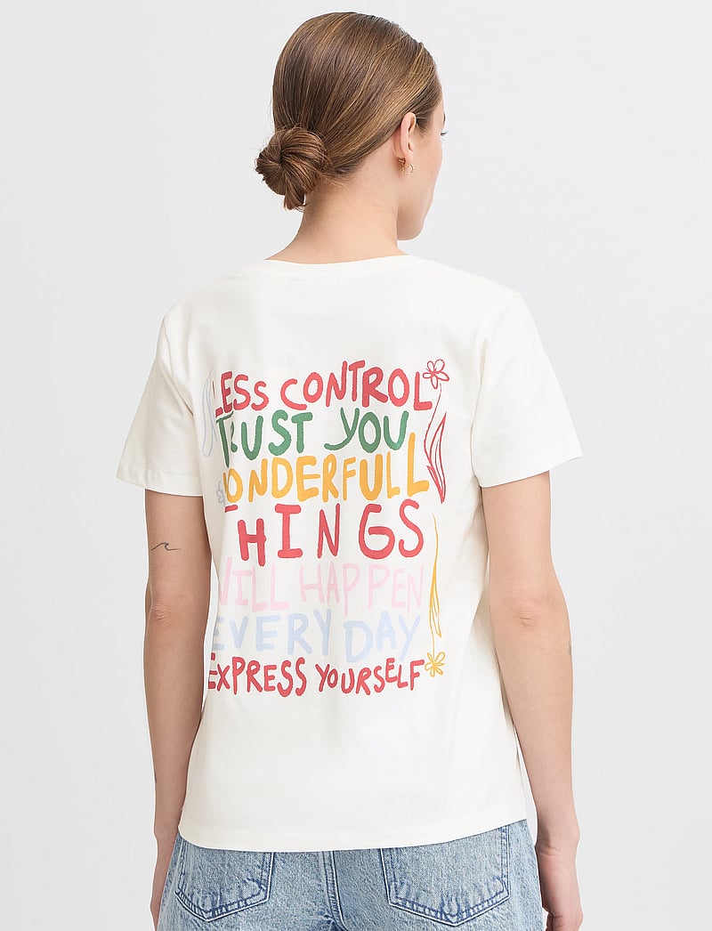 ICHI - IHPALMONI SS - t-shirts - cloud dancer - 5