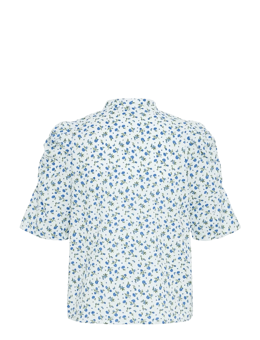 ICHI - IHQWIN SH3 - kortærmede skjorter - cloud dancer/blue flower - 2