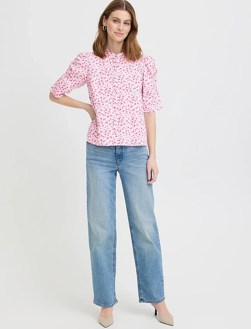 ICHI - IHQWIN SH3 - short-sleeved shirts - light pink/azalea flower - 0