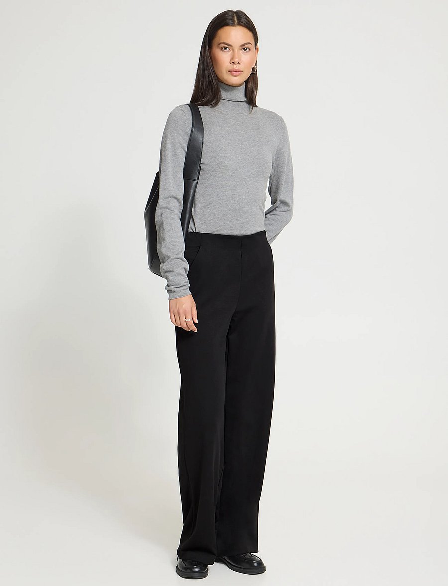 ICHI - IHKATE WIDE PA2 - wide leg trousers - black - 0