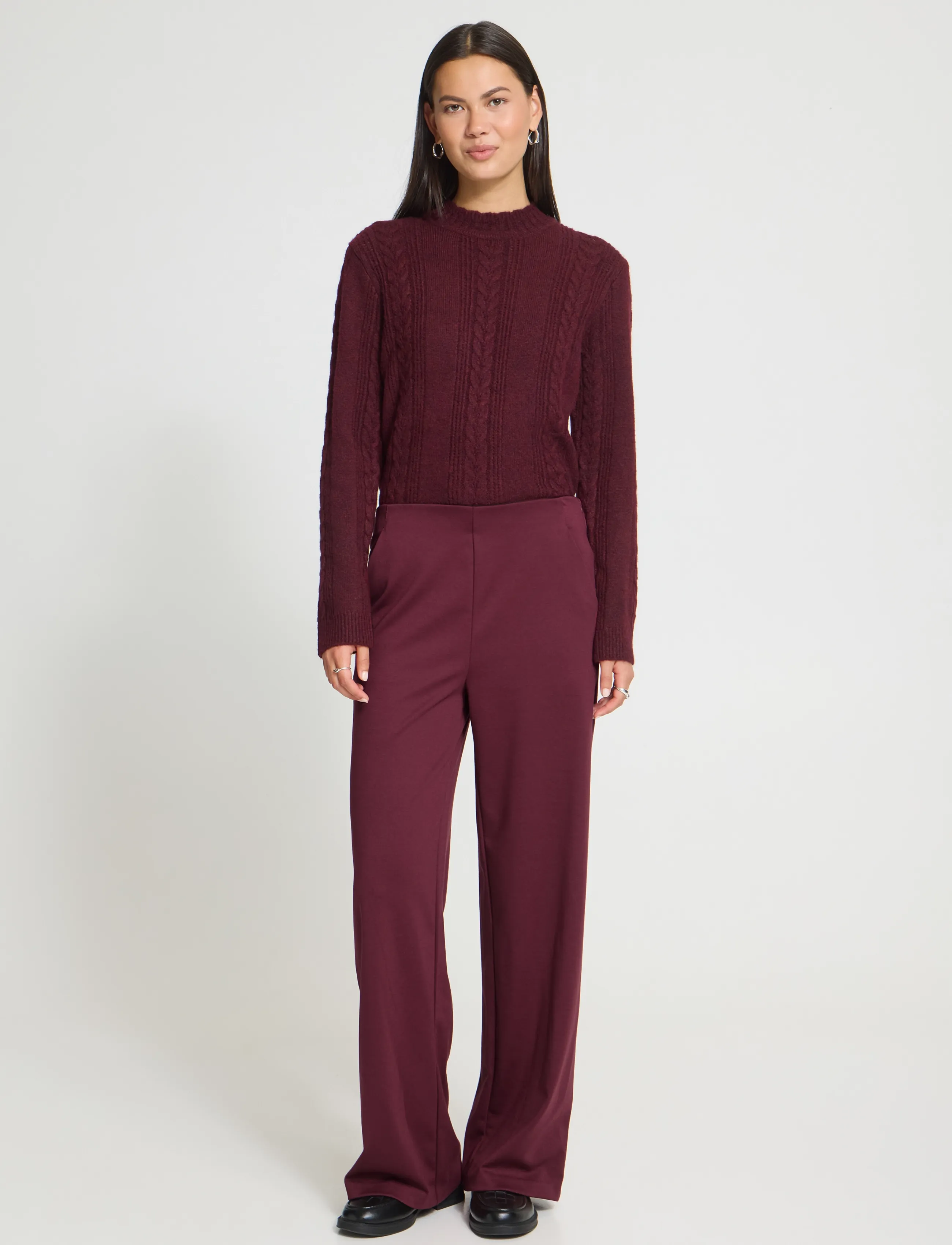 ICHI IHKATE WIDE PA2 - Kläder - ZINFANDEL / burgundy