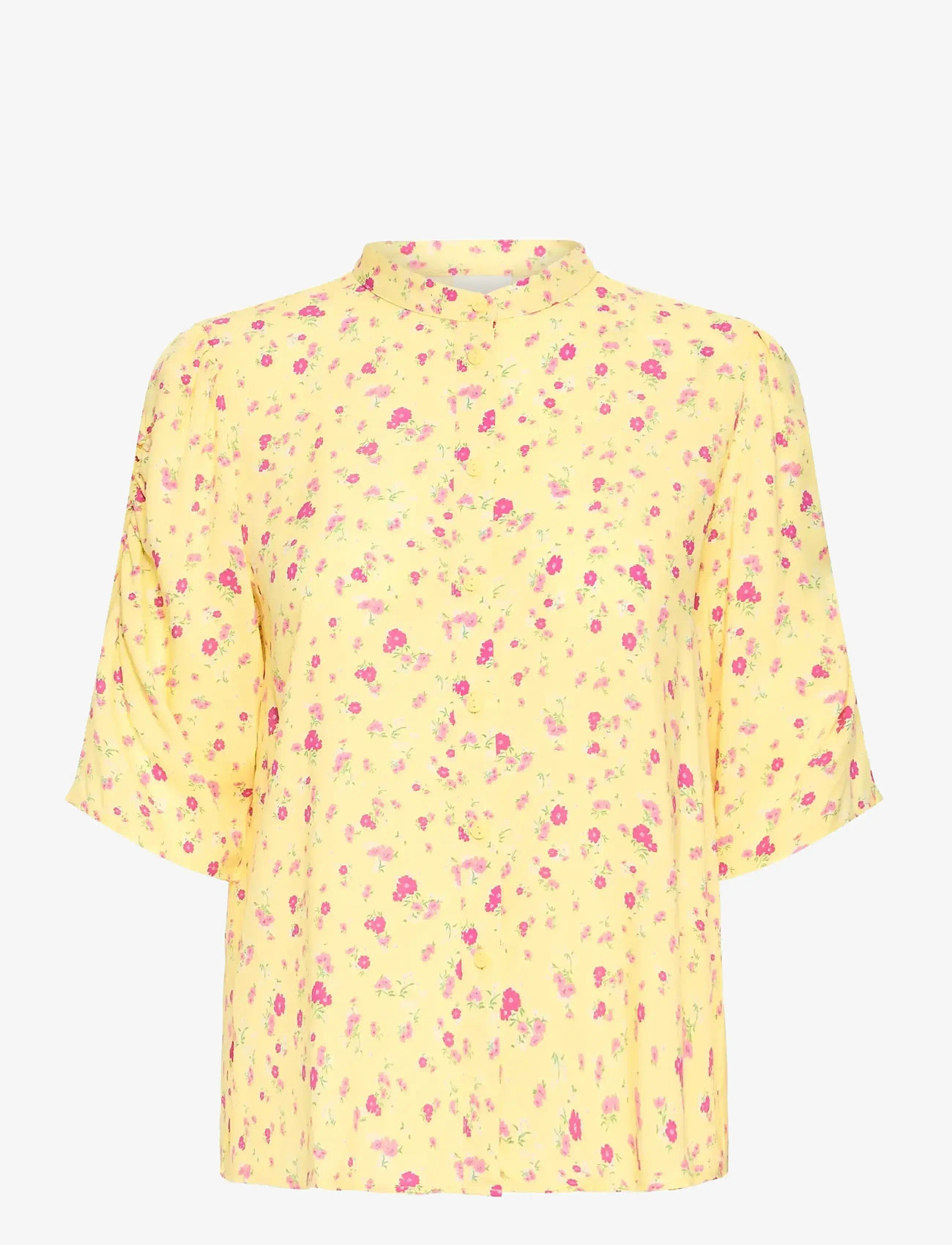 ICHI - IHVERA SH23 - kurzämlige blusen - mellow yellow flower - 1