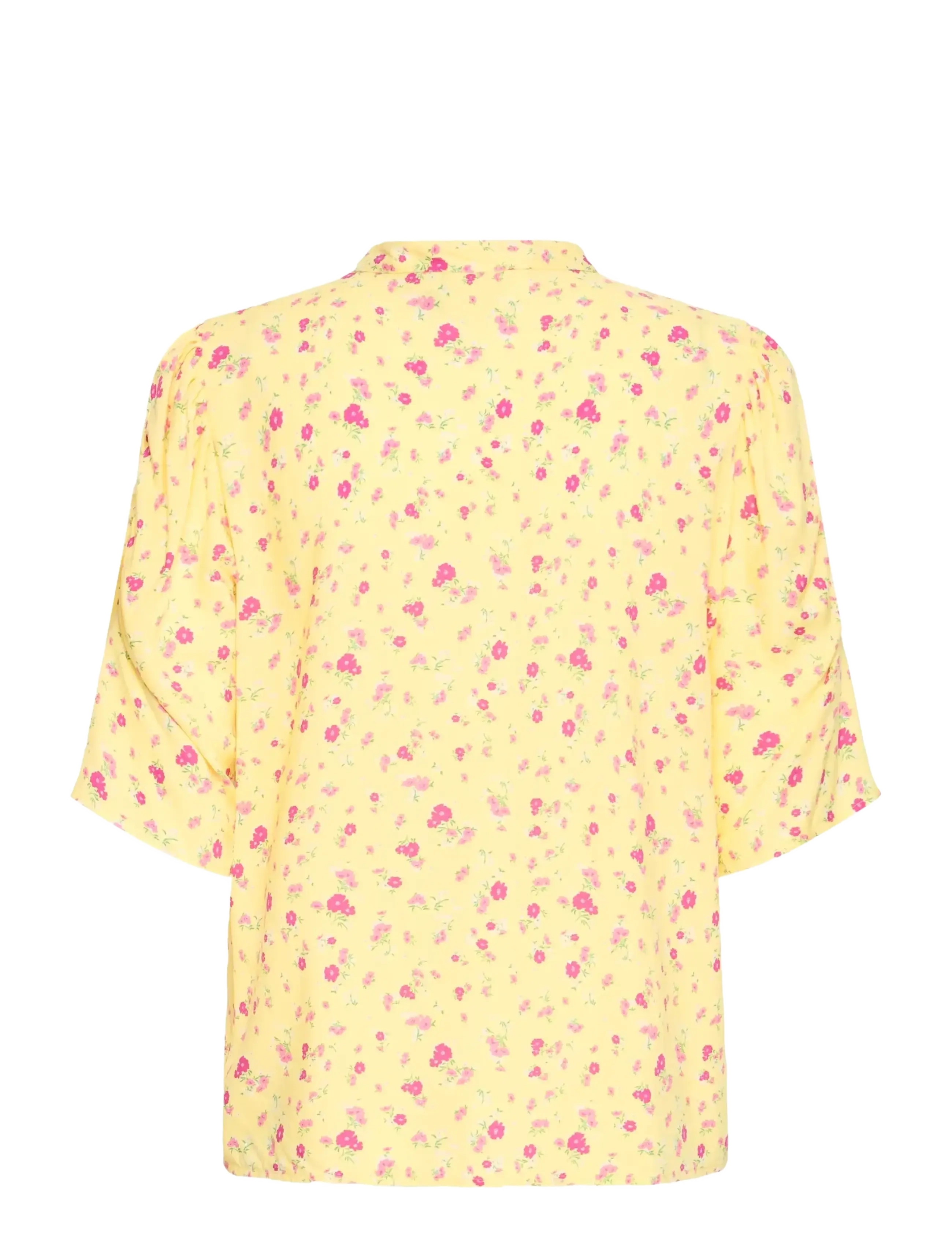 ICHI - IHVERA SH23 - kortærmede bluser - mellow yellow flower - 2