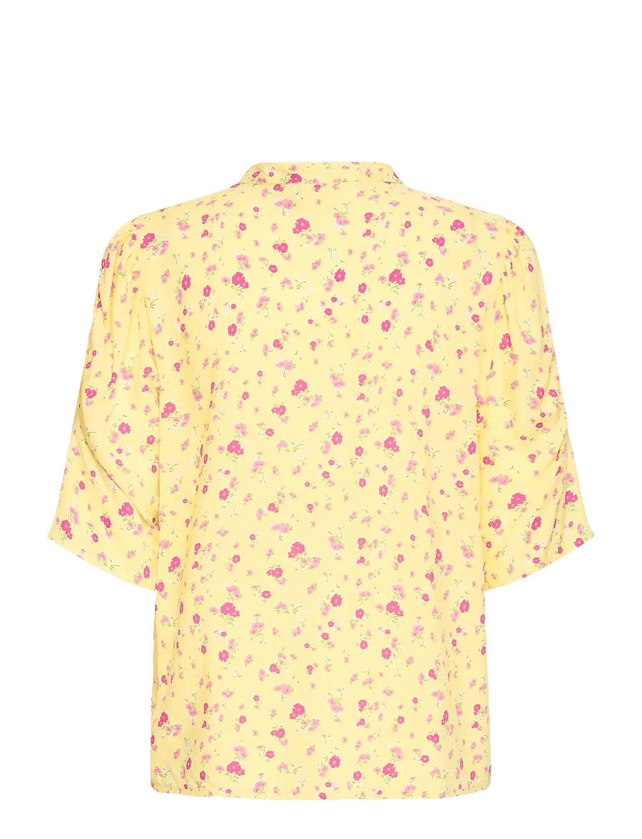 ICHI - IHVERA SH23 - short-sleeved blouses - mellow yellow flower - 2