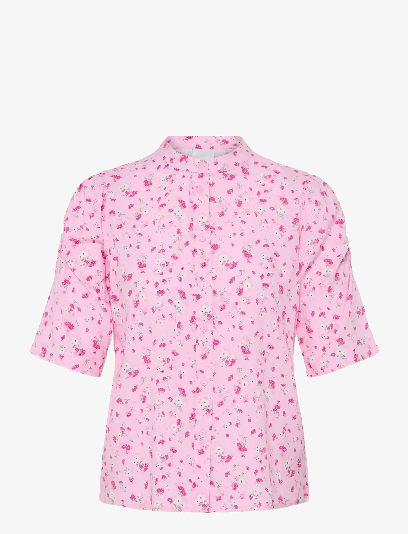 ICHI - IHVERA SH23 - short-sleeved blouses - pink lady flower - 1