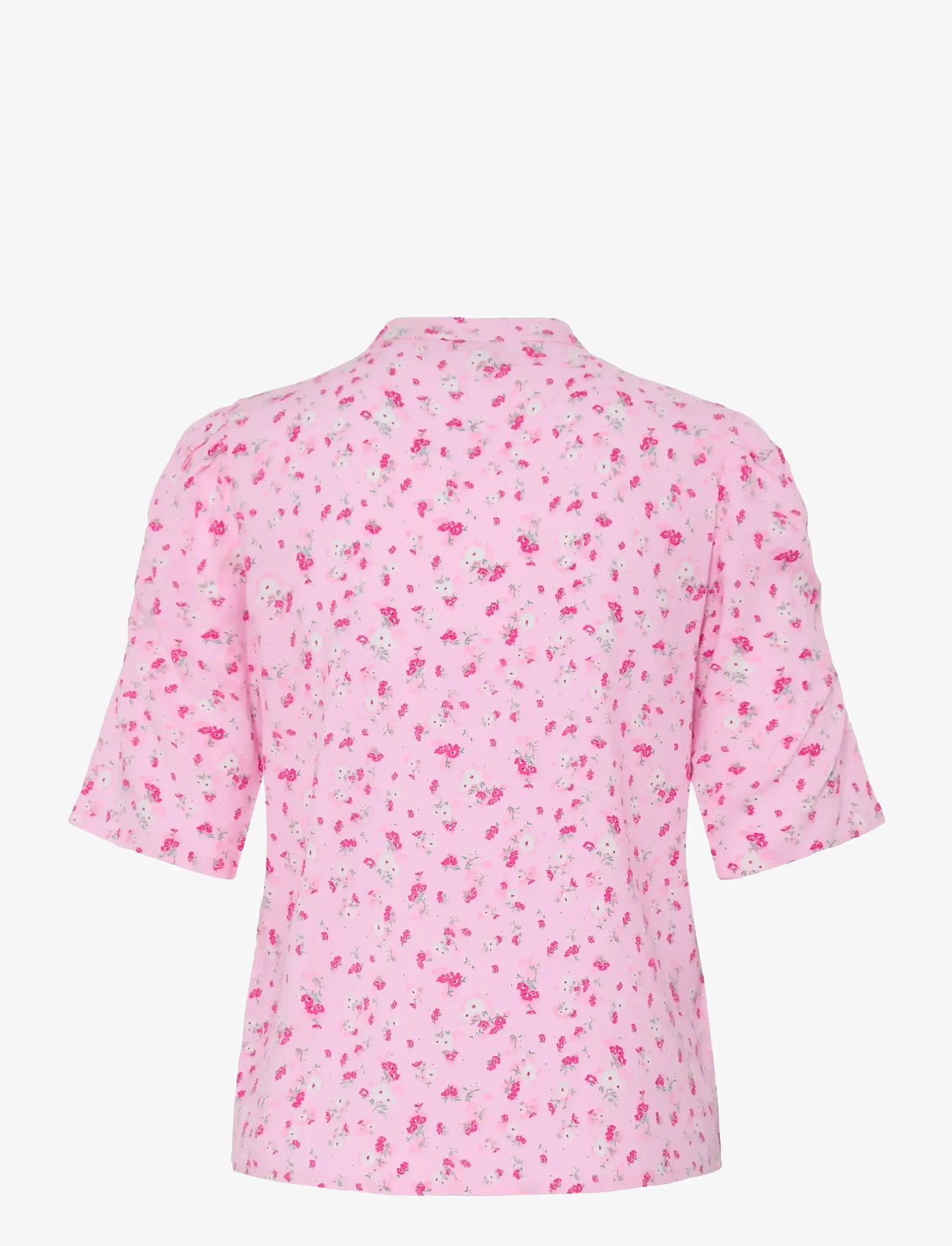 ICHI - IHVERA SH23 - short-sleeved blouses - pink lady flower - 2