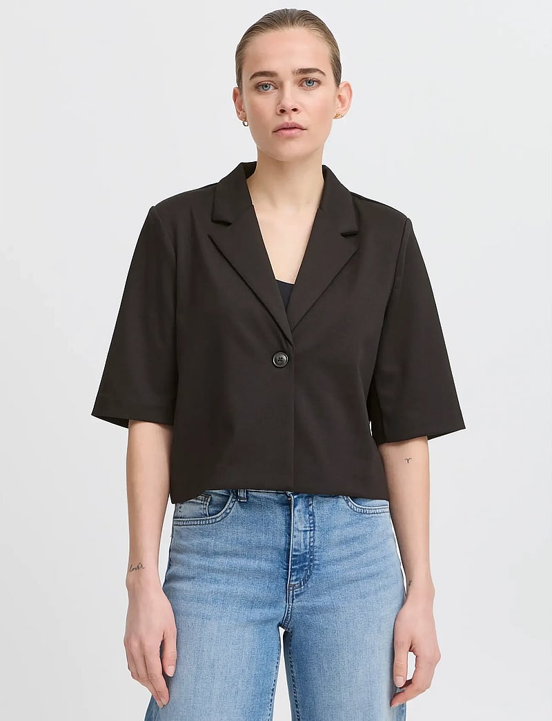 ICHI - IHKATE SUS CROPPED BL - cropped-blazer - black - 3