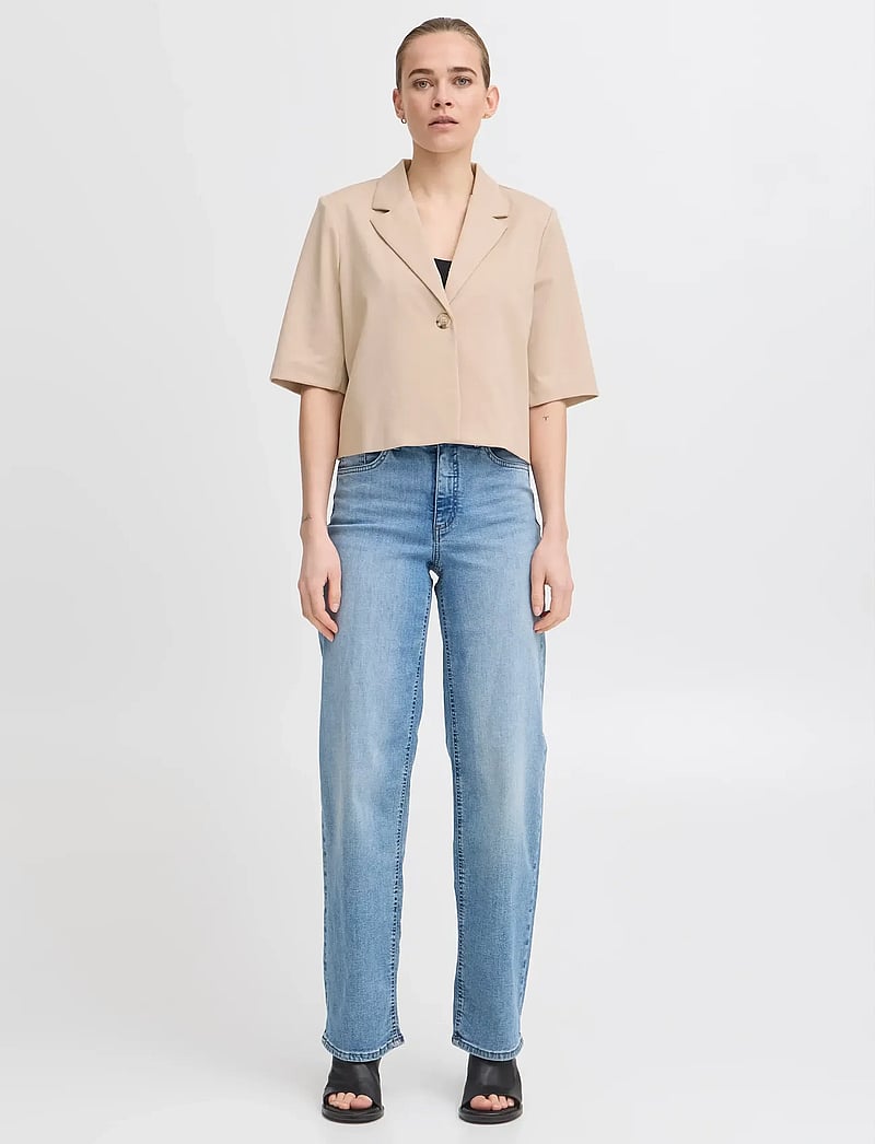 ICHI - IHKATE SUS CROPPED BL - cropped-blazer - doeskin - 0