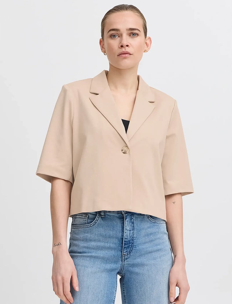 ICHI - IHKATE SUS CROPPED BL - cropped-blazer - doeskin - 3