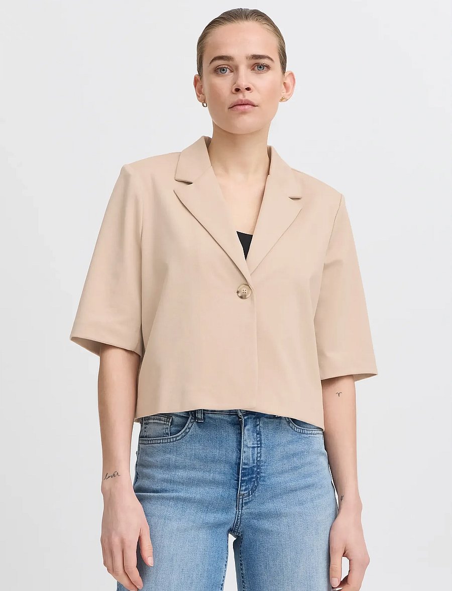 ICHI - IHKATE SUS CROPPED BL - cropped-blazer - doeskin - 3