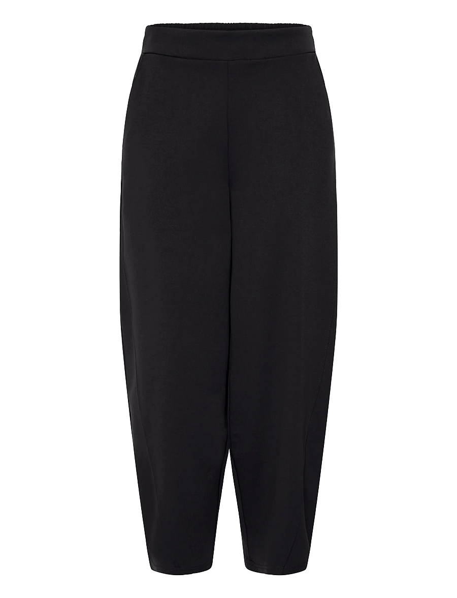 ICHI - IHKATE BARREL PA - hosen mit geradem bein - black - 1