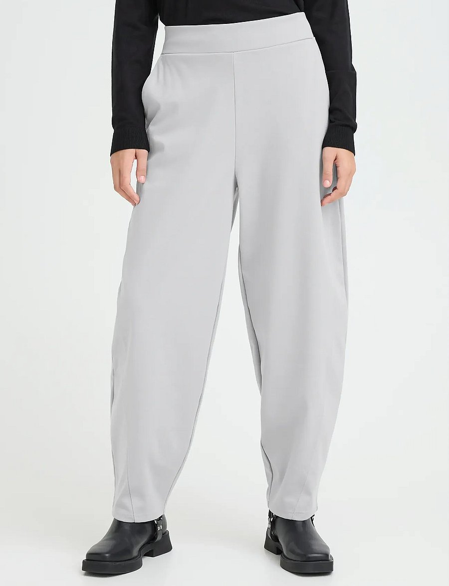ICHI - IHKATE BARREL PA - hosen mit geradem bein - sleet - 5