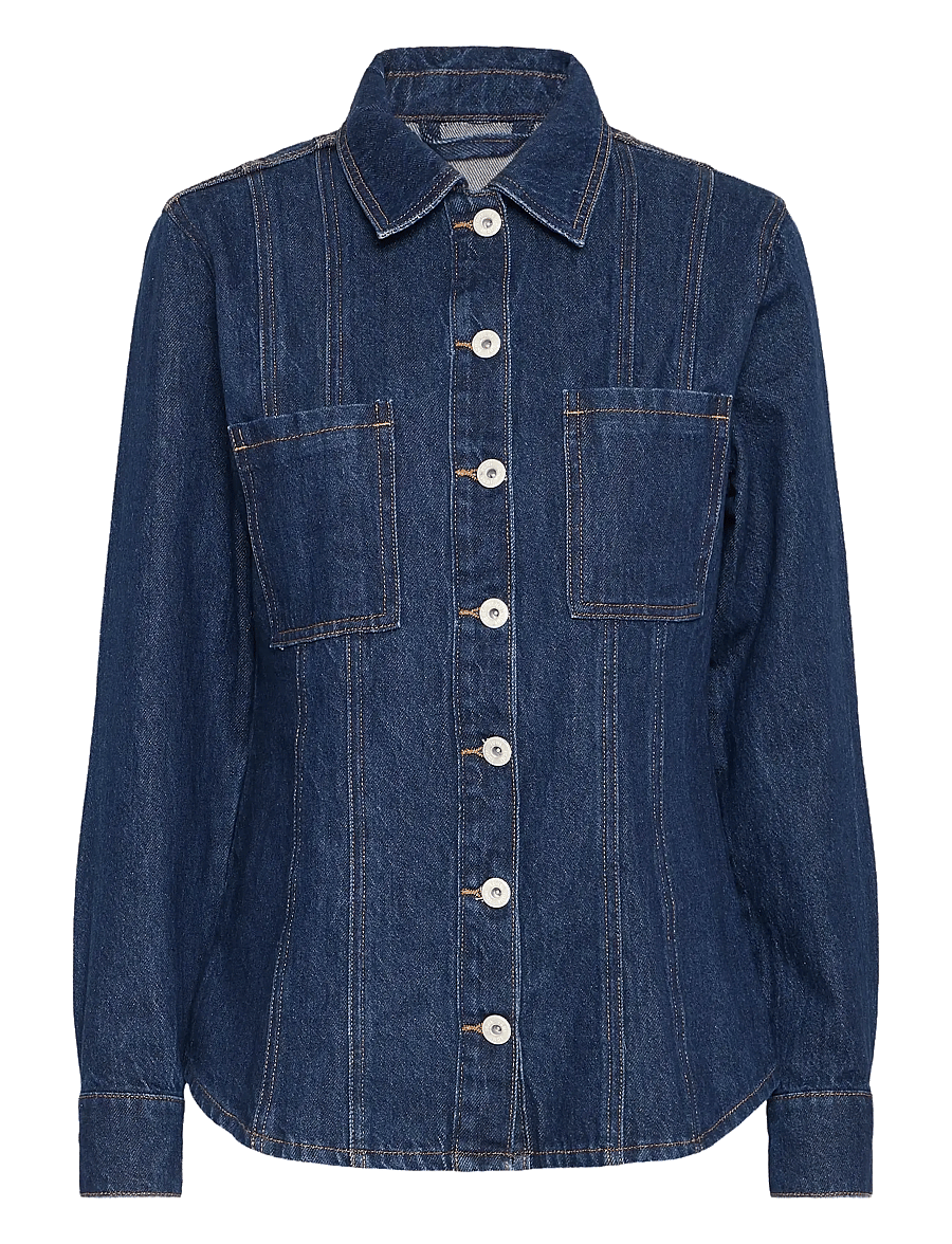 ICHI - IHBERISEL JA - jeansskjortor - denim authentic blue - 1