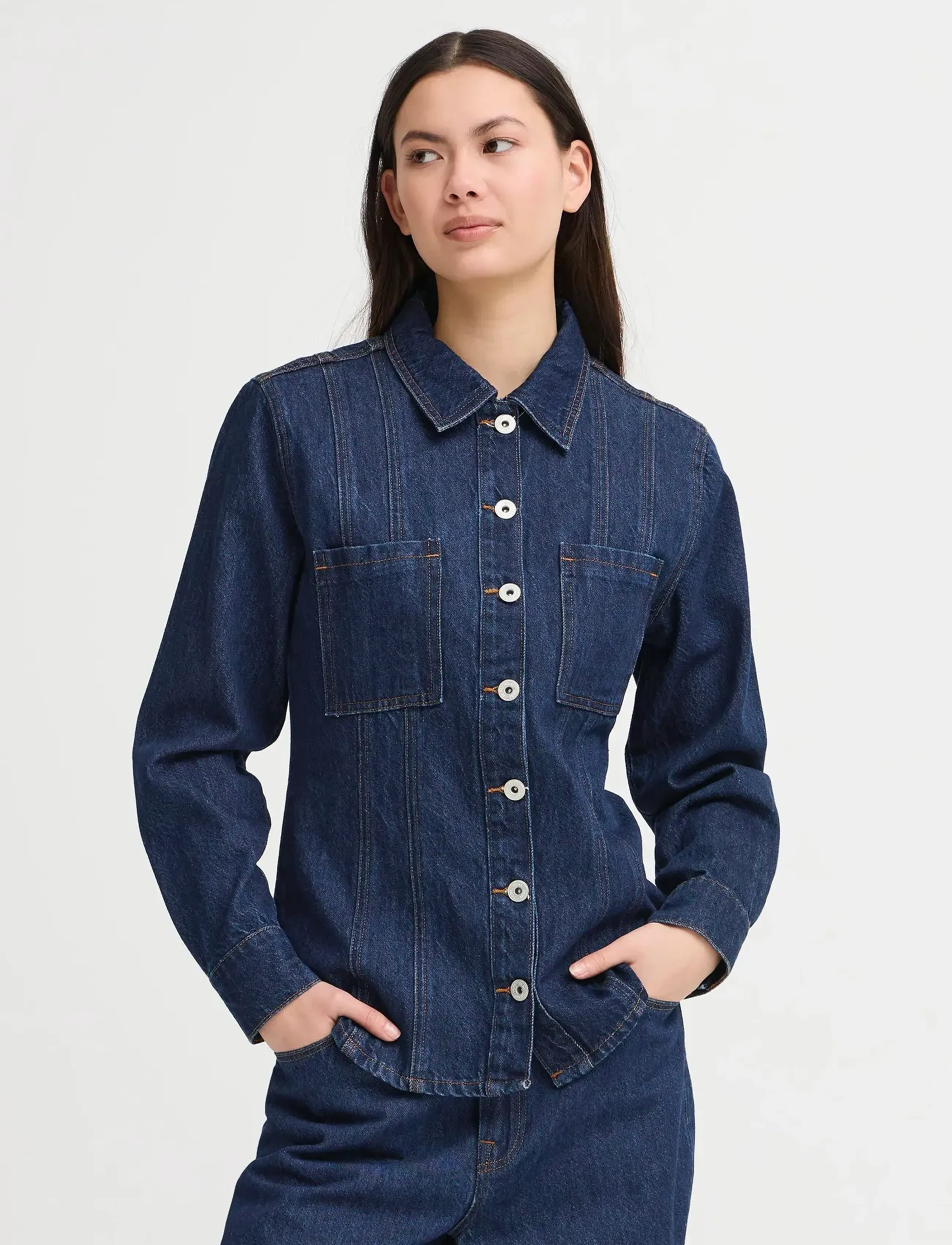 ICHI - IHBERISEL JA - farkkupaidat - denim authentic blue - 4