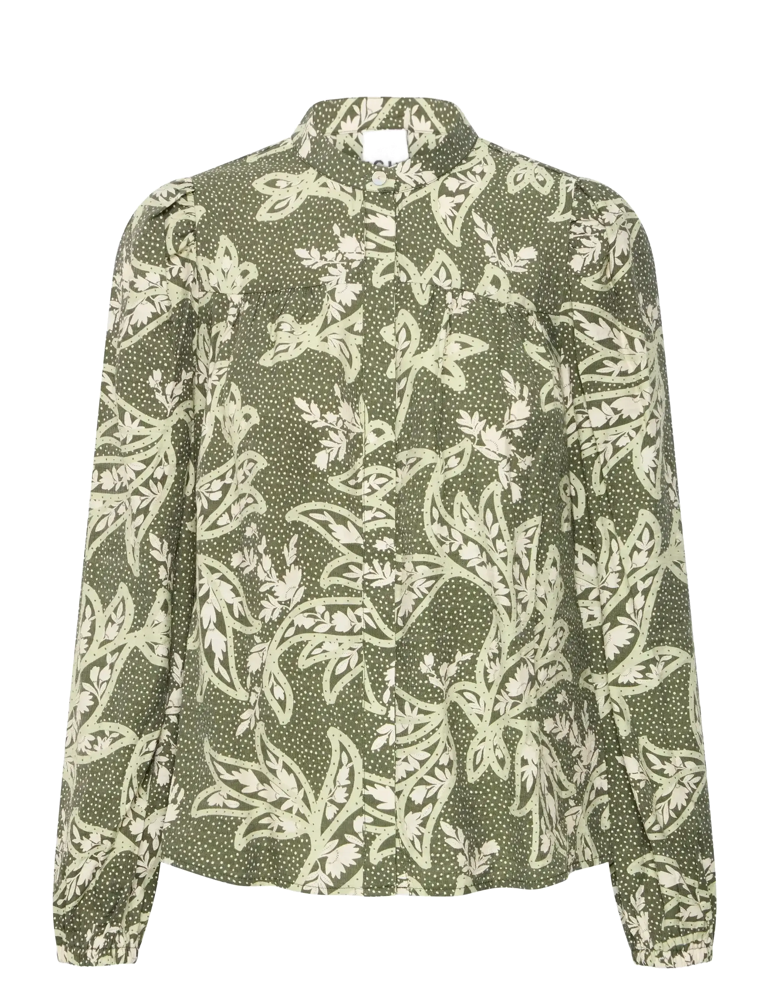 ICHI IHFINOLA SH - Tøj - VINTAGE FLOWER / green