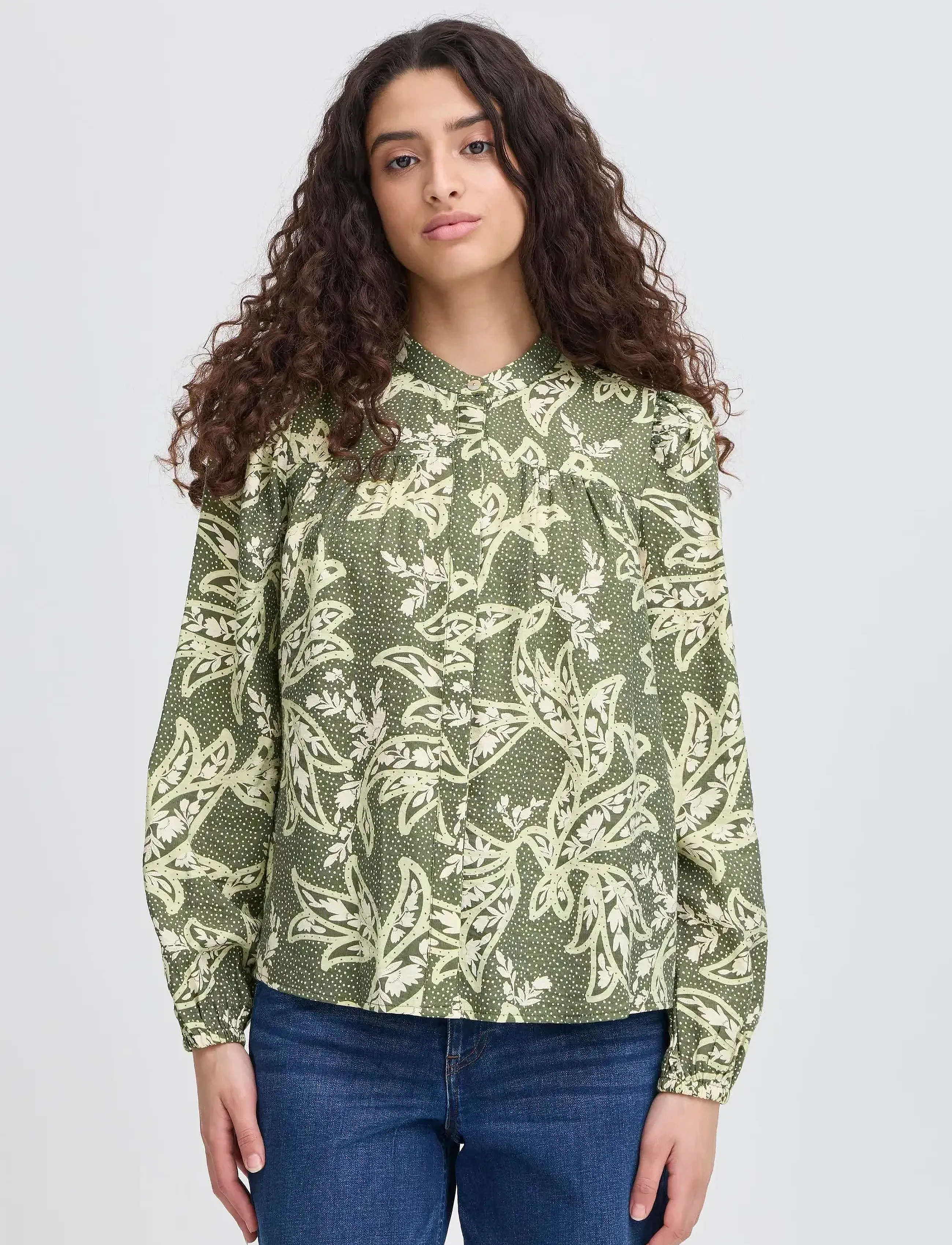 ICHI - IHFINOLA SH - long-sleeved shirts - vintage flower - 3