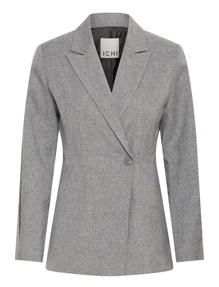 ICHI - IHUNOLA BL - single breasted blazers - salt and peber melange - 1