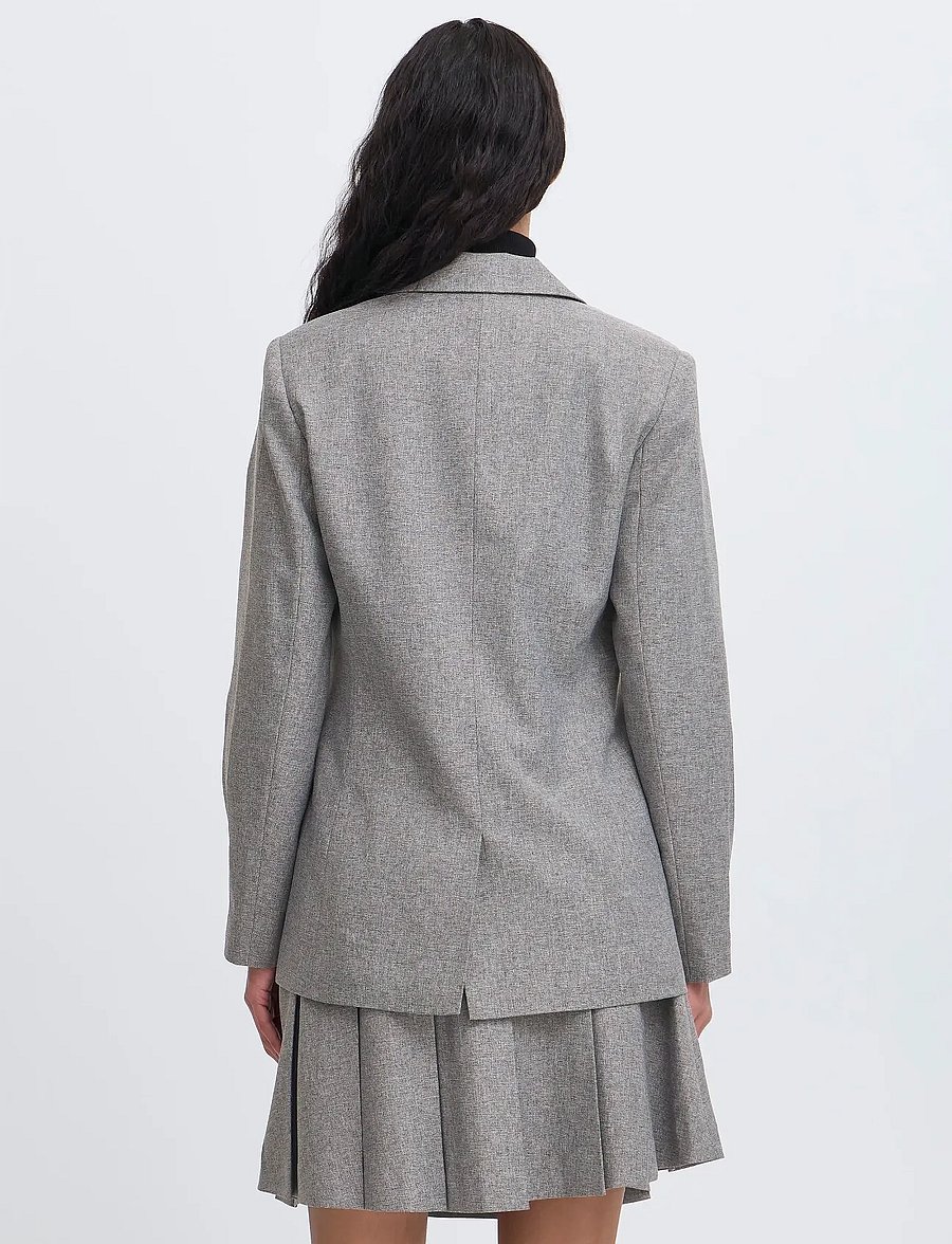 ICHI - IHUNOLA BL - single breasted blazers - salt and peber melange - 5