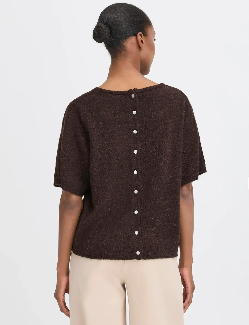 ICHI - IHKAMARA SS - cardigans - chocolate torte - 4