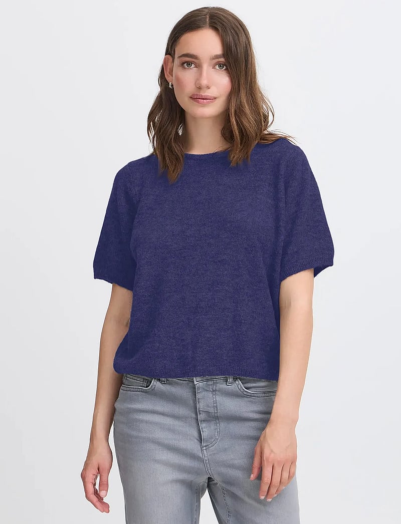 ICHI - IHKAMARA SS - cardigans - patriot blue - 3