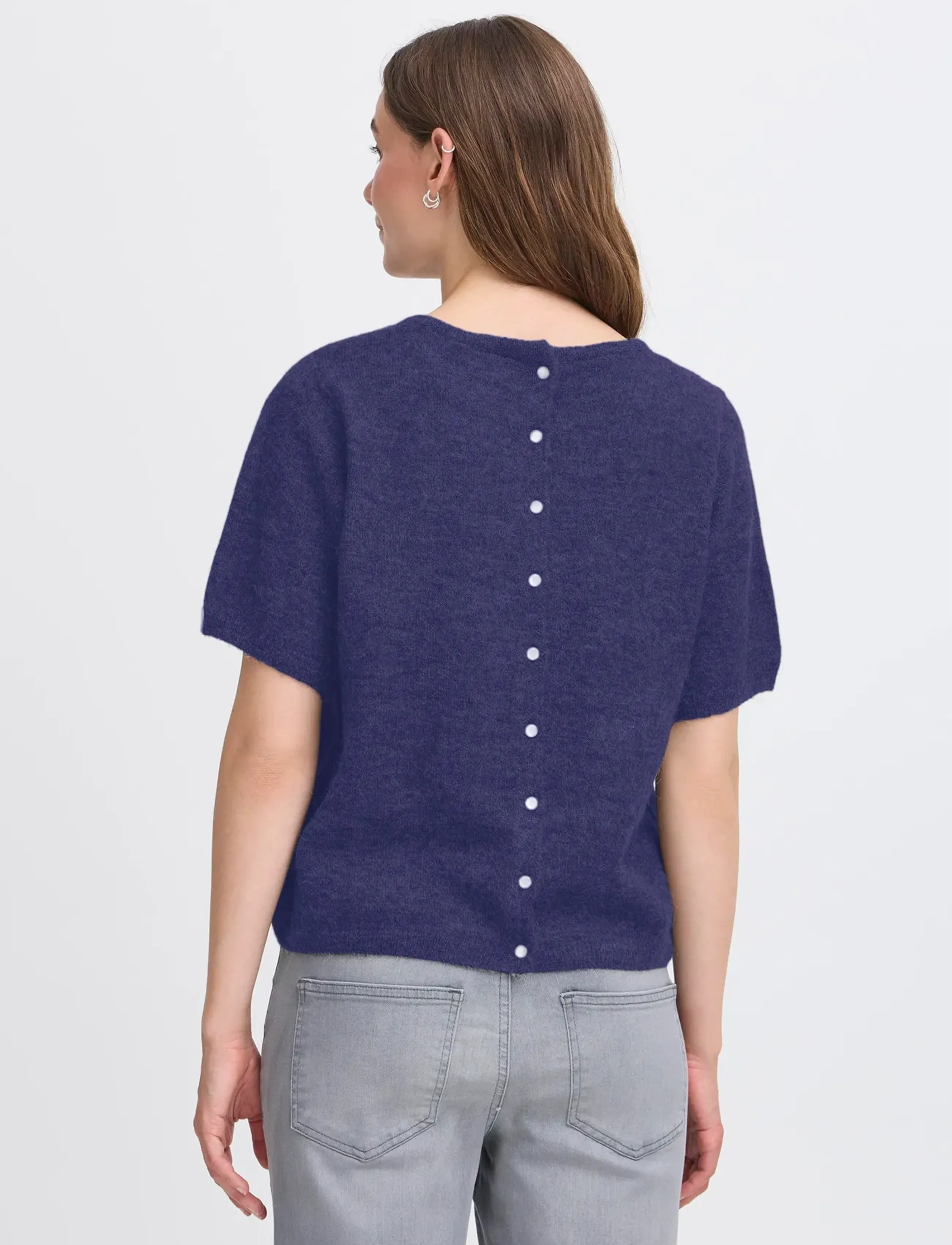 ICHI - IHKAMARA SS - cardigans - patriot blue - 4