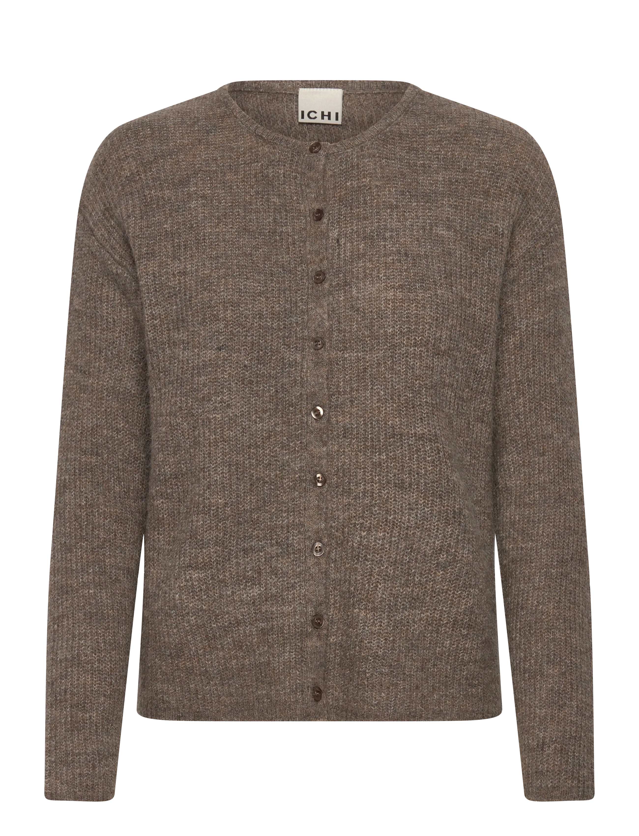 ICHI Ihkamara Ca13, Kvinder, Lodden Cardigan, Brun, Str: M