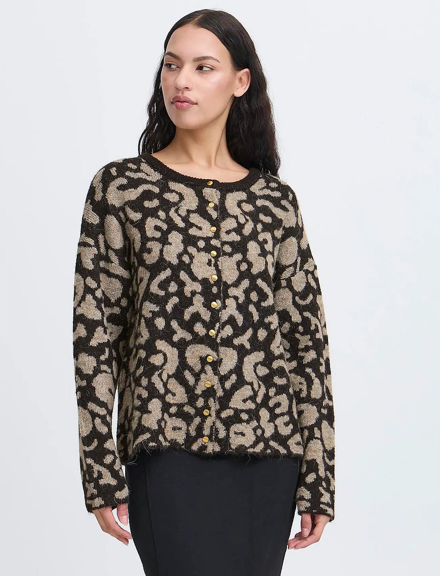 ICHI - IHKAMARA CA15 - cardigans - spotted animal - 4