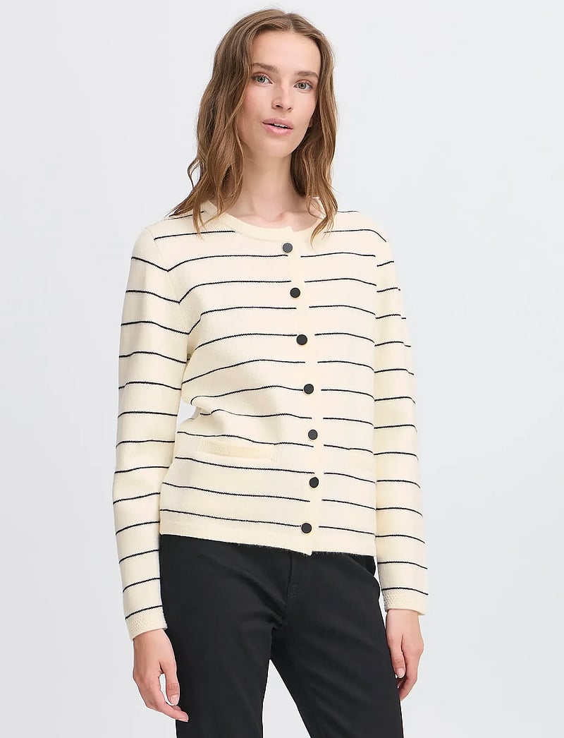 ICHI - IHBESILA CA - cardigans - almond milk - 3