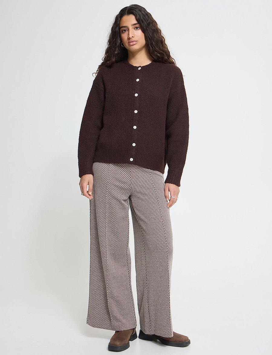 ICHI - IHBELABLUE CA - cardigans - chicory coffee - 0