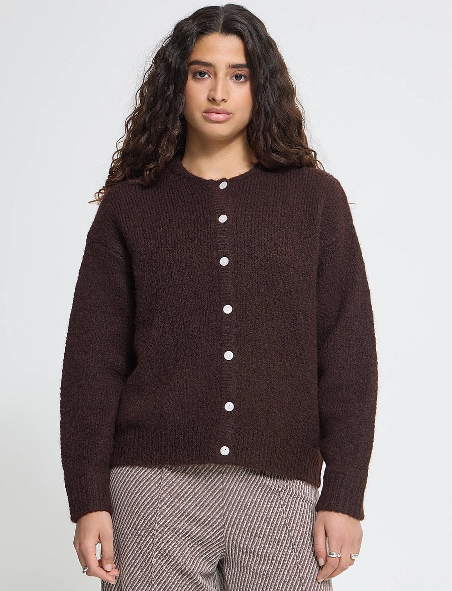 ICHI - IHBELABLUE CA - cardigans - chicory coffee - 5