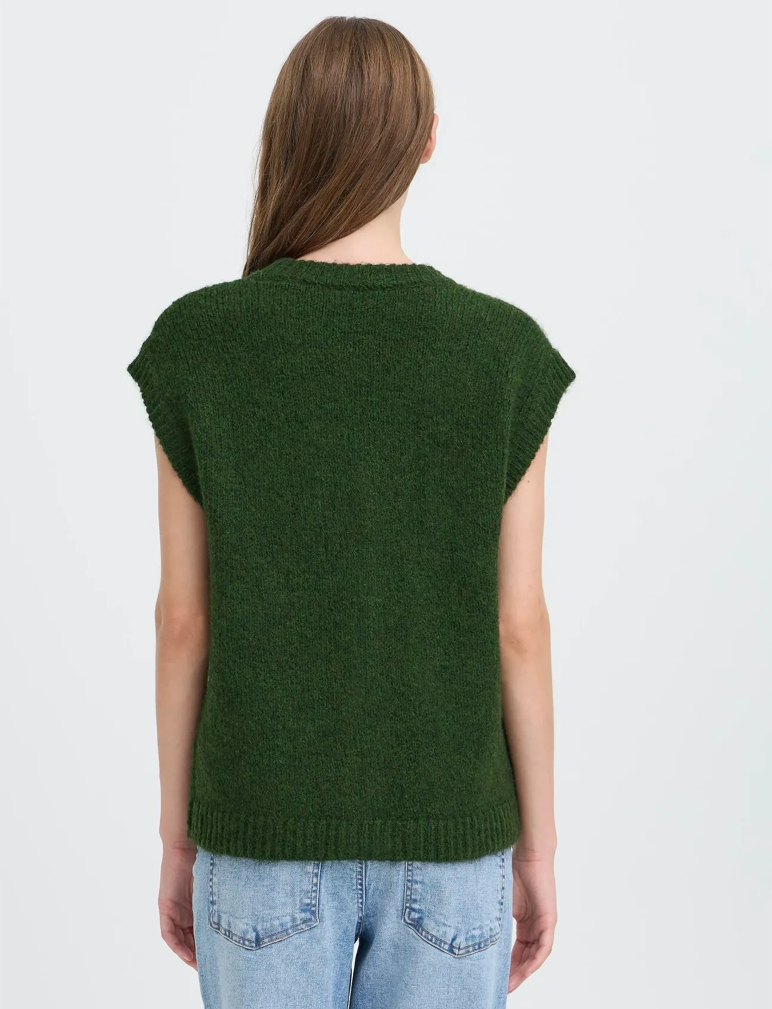 ICHI - IHBELABLUE WA - strikkevester - rifle green melange - 5