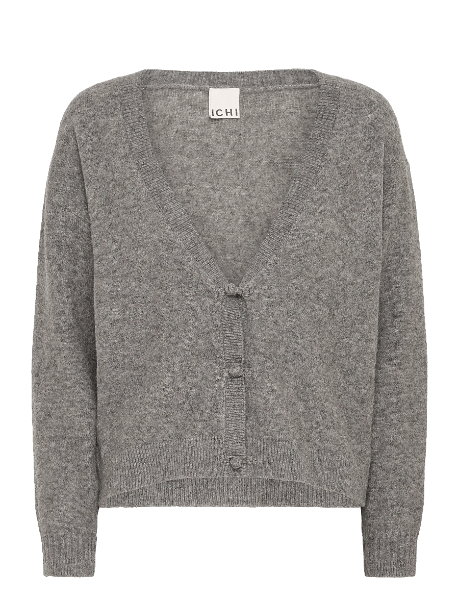 ICHI - IHDASILA CA - strickjacken - dark grey melange - 1