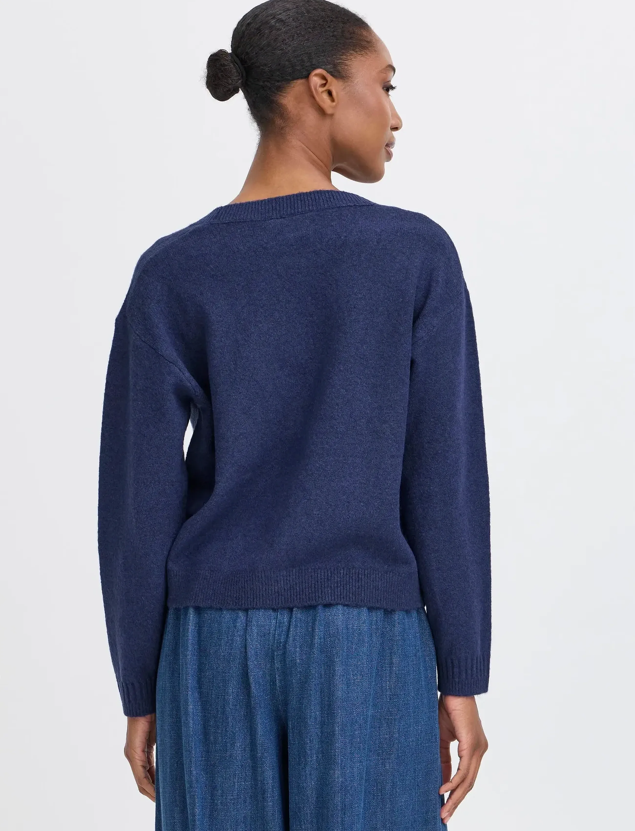 ICHI - IHDASILA CA - cardigans - patriot blue - 5