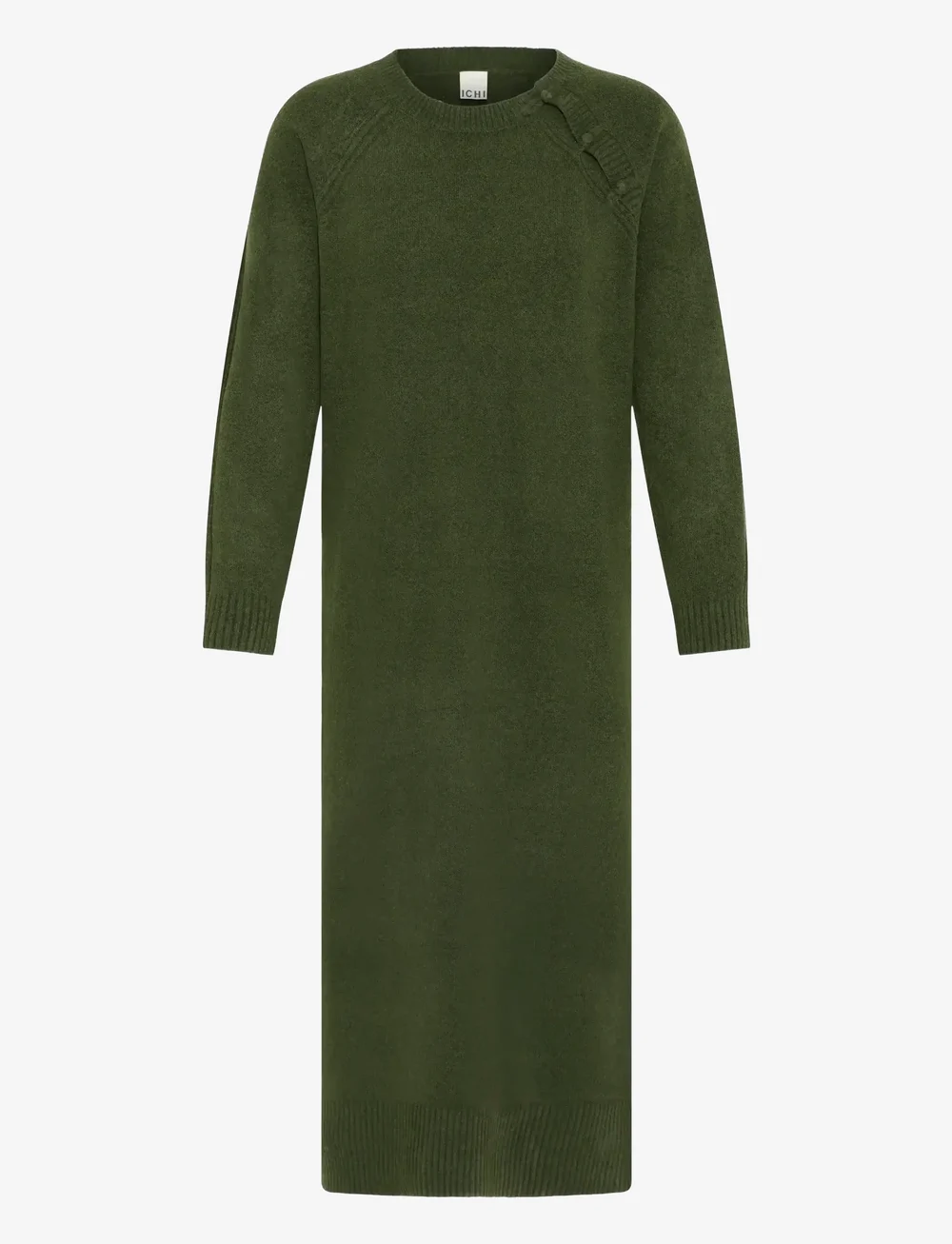 ICHI - IHDASILA DR - knitted dresses - rifle green - 1