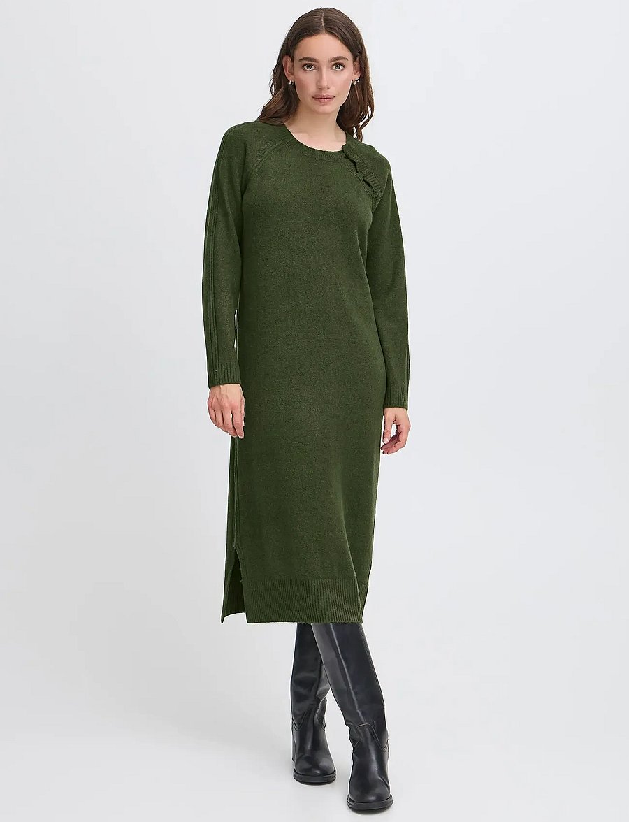 ICHI - IHDASILA DR - strickkleider - rifle green - 0