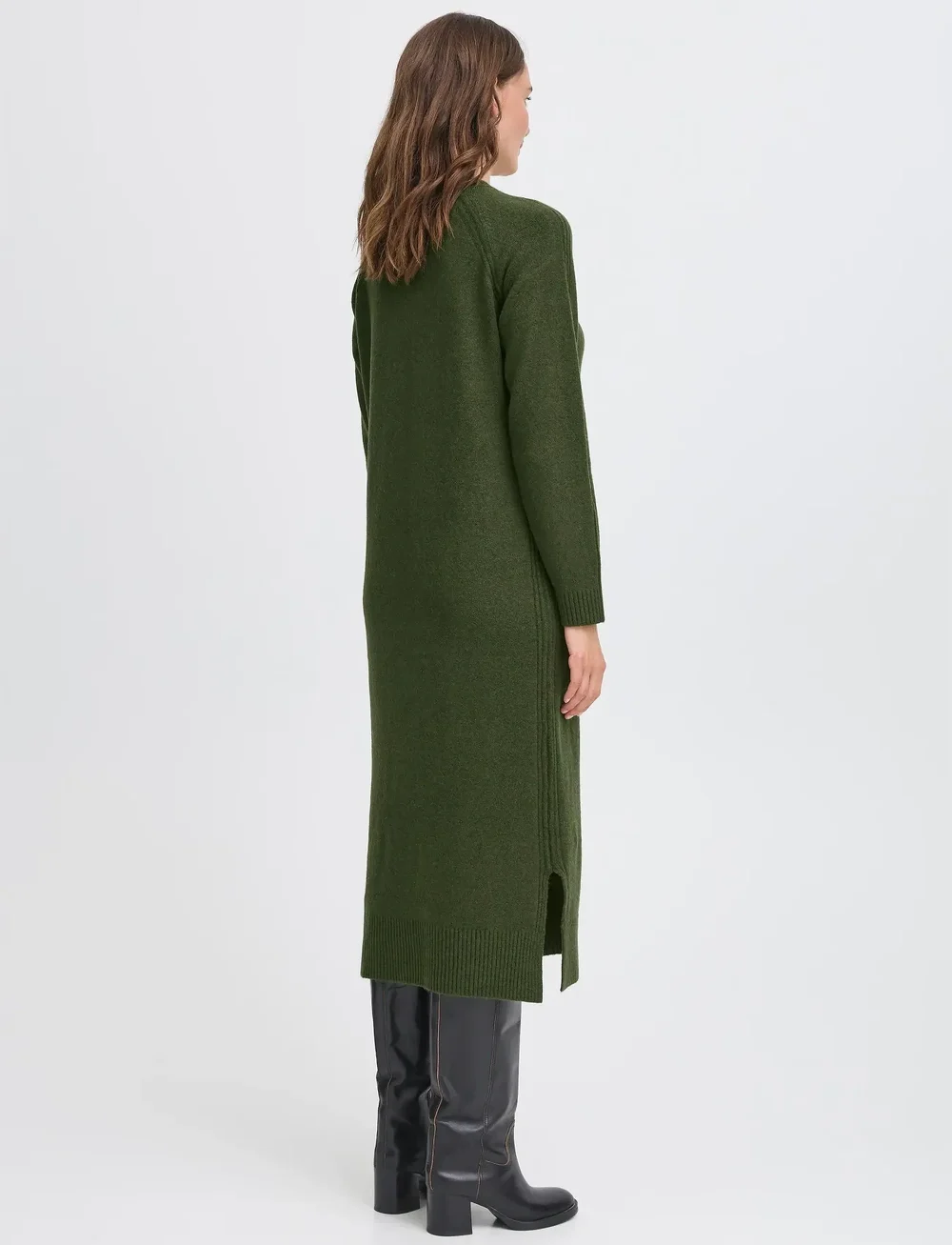 ICHI - IHDASILA DR - knitted dresses - rifle green - 5